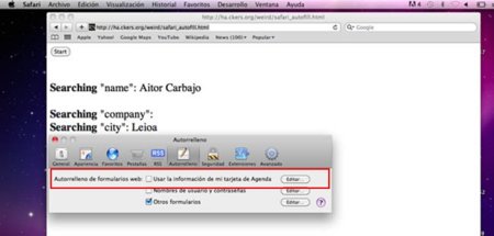 El autorrelleno de Safari compromete la seguridad de tus datos personales