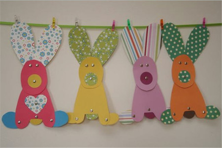 Guirnalda de Pascua para decorar tu casa con simpáticos conejitos