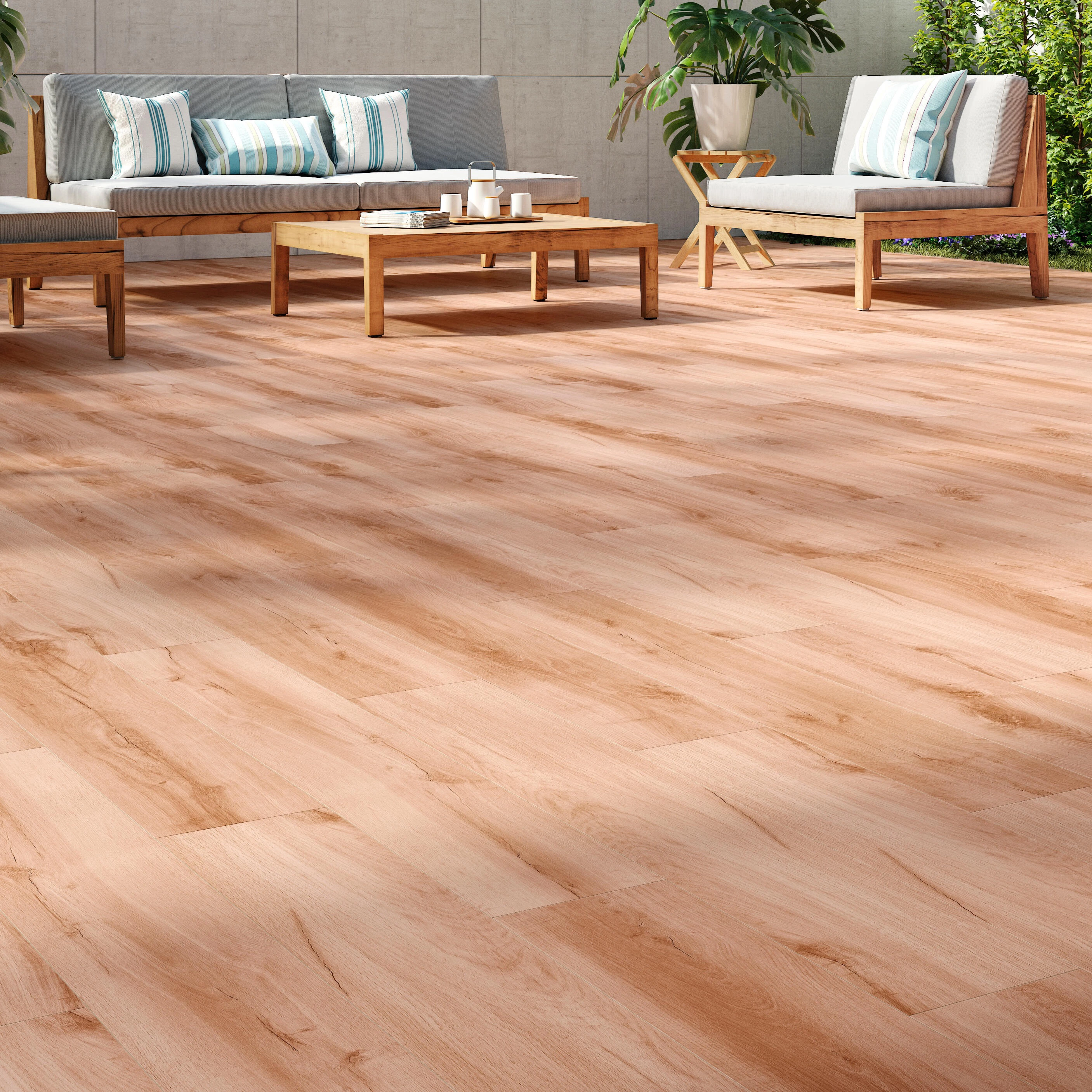 Suelo porcelánico Harmony Zaragoza efecto madera natural 20x120 cm C3 ARTENS
