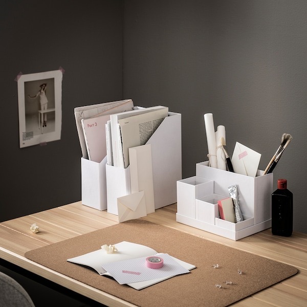 Organizador escritorio en blanco