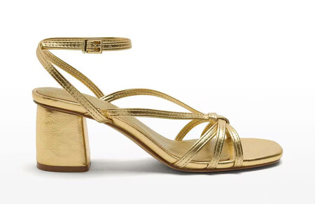 Sandalias De Tacon De Mujer De Piel Con Tiras Cruzadas Y Cierre De Hebilla Parfois