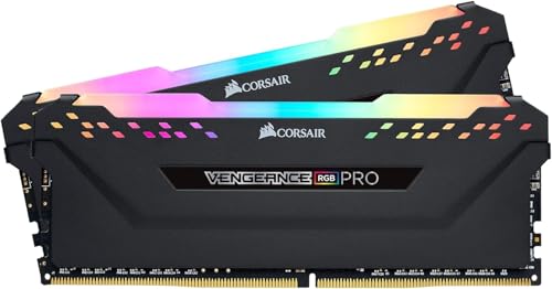 CORSAIR VENGEANCE RGB PRO DDR4 RAM 32GB (2x16GB) 3200MHz CL16-20-20-38 1.35V Intel AMD Desktop Computer Memory - Black (CMW16GX4M2C3200C16)