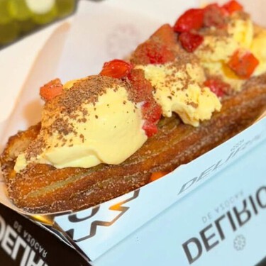 En este lugar de Puebla venden mega churros rellenos de más de 15 sabores por 70 pesos