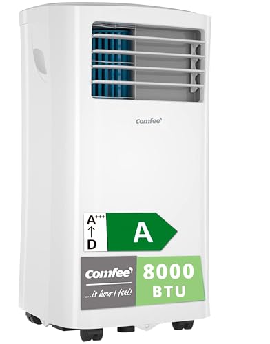 COMFEE Pingüino Aire Acondicionado Portátil 8000 BTU / 2000 Frigorías – Climatizador sin unidad exterior – Enfriador Silencioso Bajo Consumo con Kit de Ventana | 3x1 Refrigera, Ventila y Deshumidifica