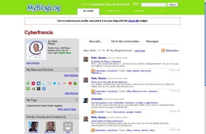 MyBlogLog añade soporte de lifestreaming