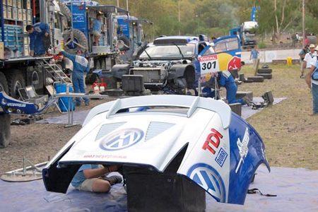 El equipo de apoyo de VW