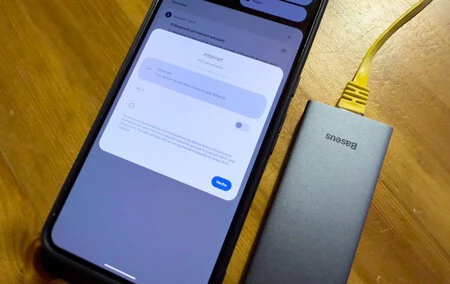 Selección de conexión cableada en Android