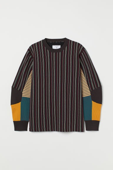 Color Block Striped Crew Neck Jumper