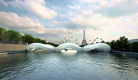 Un extravagante puente trampolín para París
