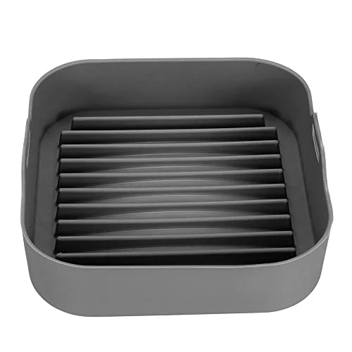 Molde De Silicona Para Freidora Aire Sin Aceite 20,5cm - WUPKIT Acesorios Premium Freidora Aire - Olla Silicona Freidora Aire Cuadrada - Bandeja Freidora Aire 5.5L - Cesta Silicona Freidora Aire