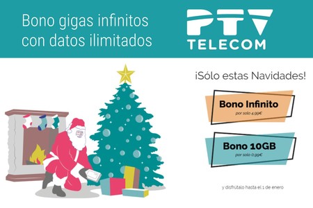 Los datos ilimitados llegan a PTV Telecom por navidad, disponibles por 4,99 euros