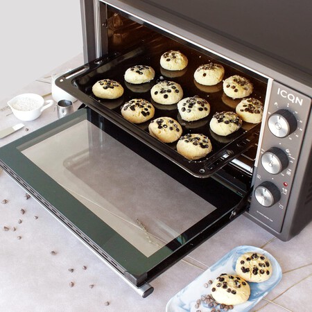 ICQN Juego de bandejas y rejillas para horno y rejilla
