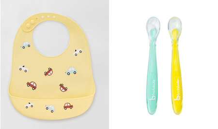 Babero Y Cucharas Silicona Kiabi Bebe