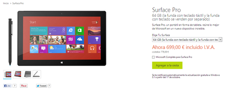 Microsoft rebaja de nuevo el precio de Surface Pro
