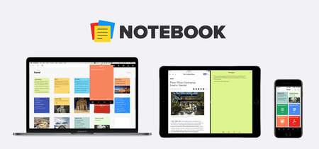 Notebook es un precioso gestor de notas totalmente gratuito y libre de publicidad