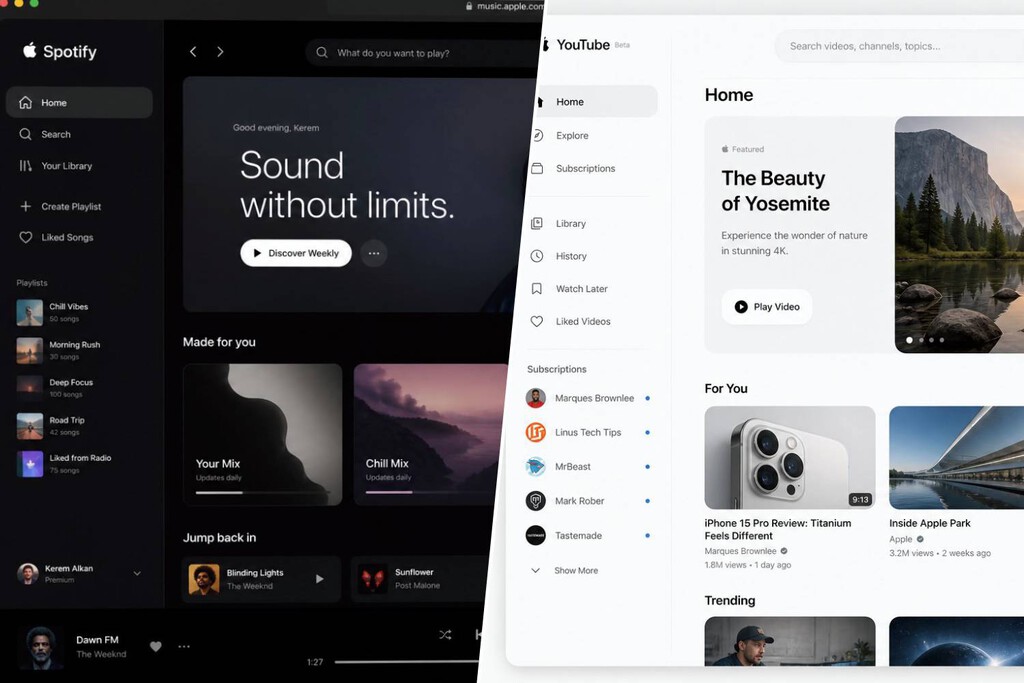 Cómo serían las aplicaciones más conocidas si las hubiera diseñado Apple