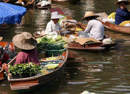 Damnoen Saduak: el mercado flotante de Bangkok