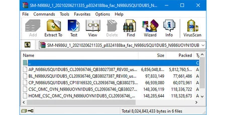 ダウンロードして復号化したファームウェアの例