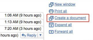 Convierte un correo de Gmail en un documento de Google Docs