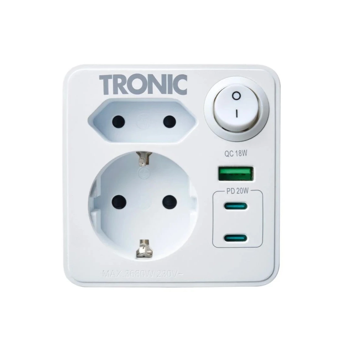 Adaptador de enchufe y usb