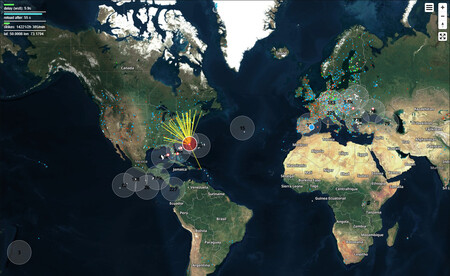 Esta web te muestra todos los impactos de rayos en todo el mundo (casi) en tiempo real