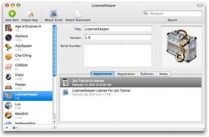 LicenseKeeper, un shareware que guarda licencias shareware