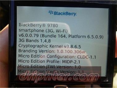BlackBerry Bold 9780, se confirma la presencia de BlackBerry OS 6.0