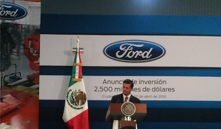 Ford anuncia oficialmente una inversión de 2,500 millones de dólares en México