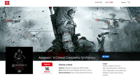 Concierto Sinfonico Assassin's Creed Mexico