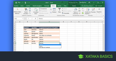 Cómo crear una lista desplegable en Excel