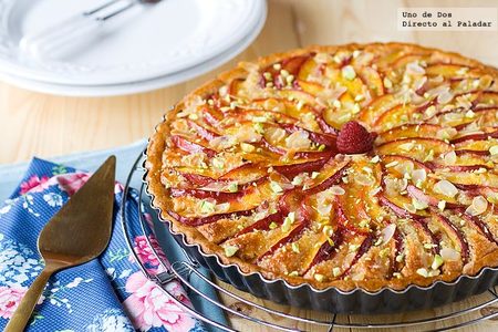 Tarta de nectarinas. Receta
