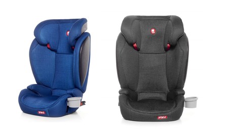 En azul o gris tenemos la la silla de coche Piku Kliku Fix de grupo 2/3 por 70 euros en Amazon