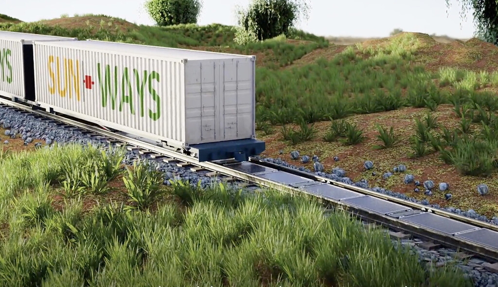 Vías del tren para generar energía limpia con placas solares. Así funciona el innovador proyecto que va a probar Suiza