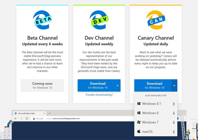 Edge Chromium Windows 7 Y 8