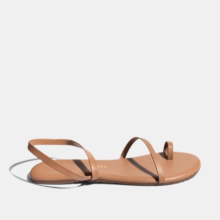 Tkees - Sandalias de mujer en piel planas.