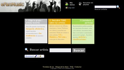eFanMusic, mashup con toda la información sobre nuestros grupos musicales favoritos