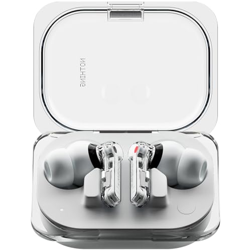 Nothing Ear (a) Auriculares inalambricos Bluetooth con Integración de ChatGPT, Cancelación de Ruido Activa, Algoritmo de Mejora de Graves y hasta 42,5 Horas de reproducción - Blanco