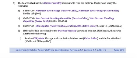 Uma das seções da especificação USB Power Delivery na qual este chip é discutido | Fonte: USB.org