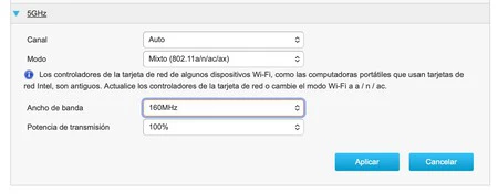 En los ajustes del router encontrará la opción de 160Hz