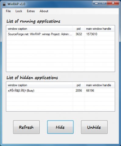 WinRAP, escondiendo aplicaciones en Windows