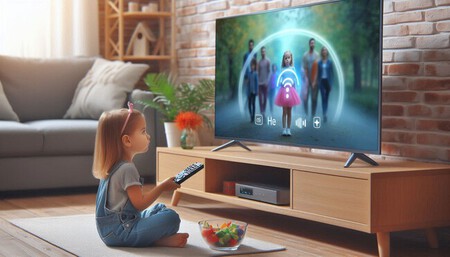niña viendo la tele