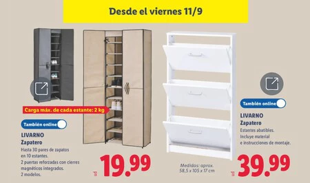 Zapatero Livarno Folleto Lidl