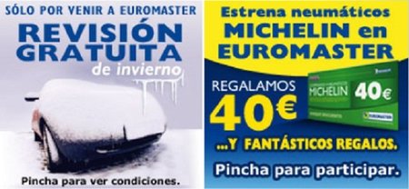 Euromaster nos regala hasta 40 euros por montar neumáticos Michelín en nuestro vehículo