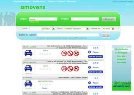 amovens, compartiendo vehículo para los mismos trayectos