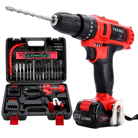 Oferta flash en el taladro percutor inalámbrico Teeno de 21V: hasta las 22:00 horas cuesta 58,65 euros en Amazon