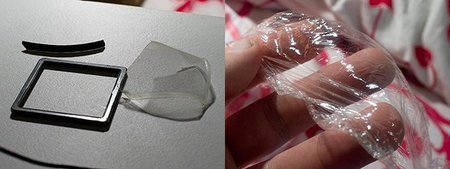 Cambiando el espejo traslúcido de Sony por plástico de cocina