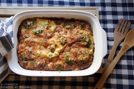 Gratinado de brócoli con queso cheddar. Receta