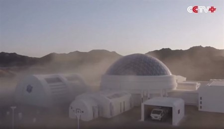 La primera simulación de base en Marte realizada por China y está construida en el desierto