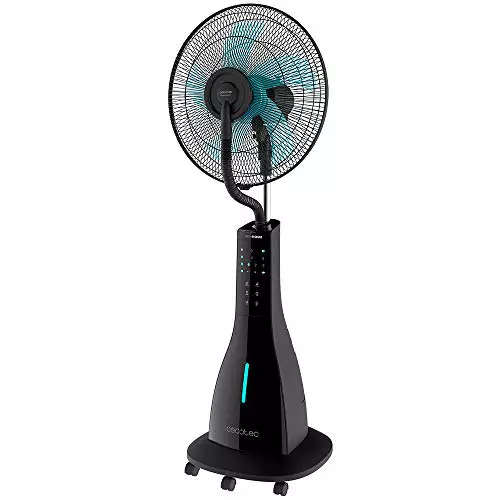 Cecotec Ventilador Nebulizador de Agua con Mando a distancia EnergySilence 690 Freshessence. 90 W, Oscilante, Silencioso, 3 Velocidades, Temporizador 7,5h, Pantalla LCD, Motor de Cobre, 3 L