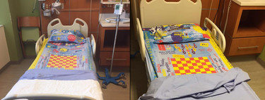 Un padre crea sábanas con diseños de juegos, para los niños que estén ingresados en hospitales o que deban hacer reposo en cama